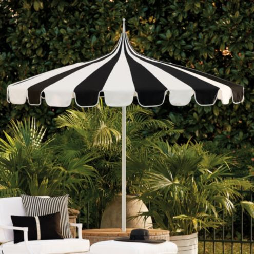 Pacific Pagoda 8.5 Ft  2 Tone Patio Umbrella | Ballard Designs, Inc.