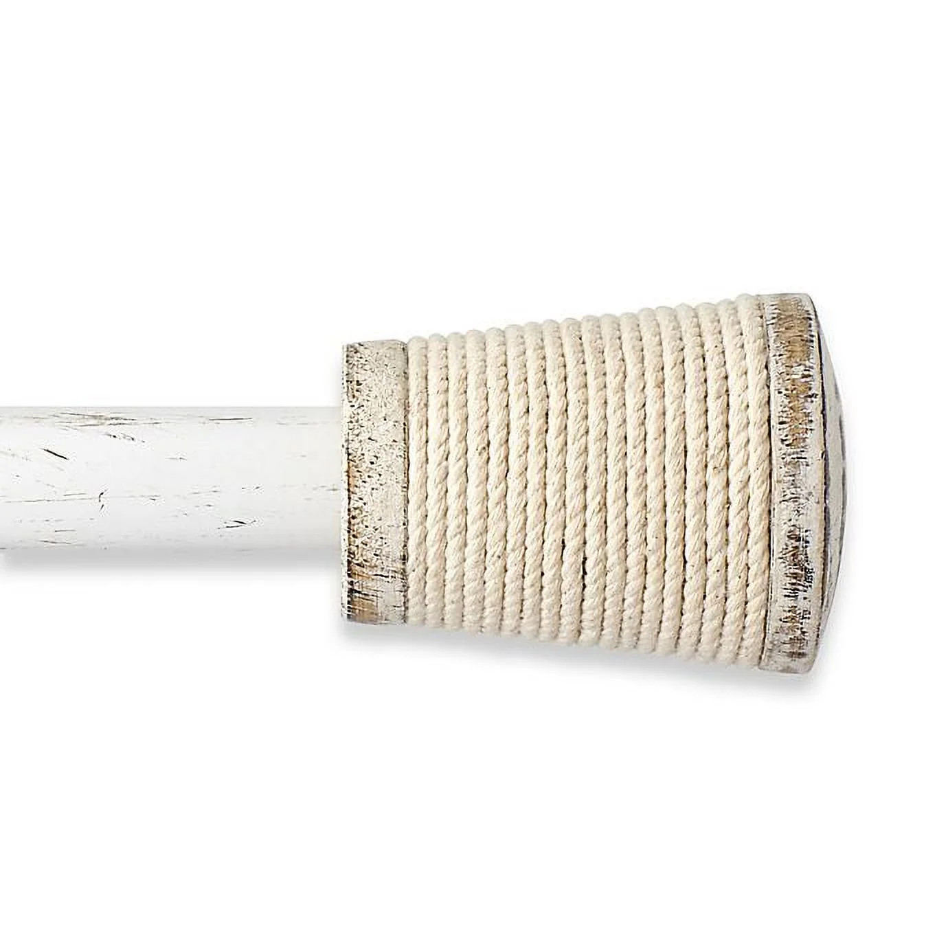 Farmhouse Collection Micah 84-Inch to 144-Inch Adjustable Curtain Rod in Distressed Ivory | Walmart (US)