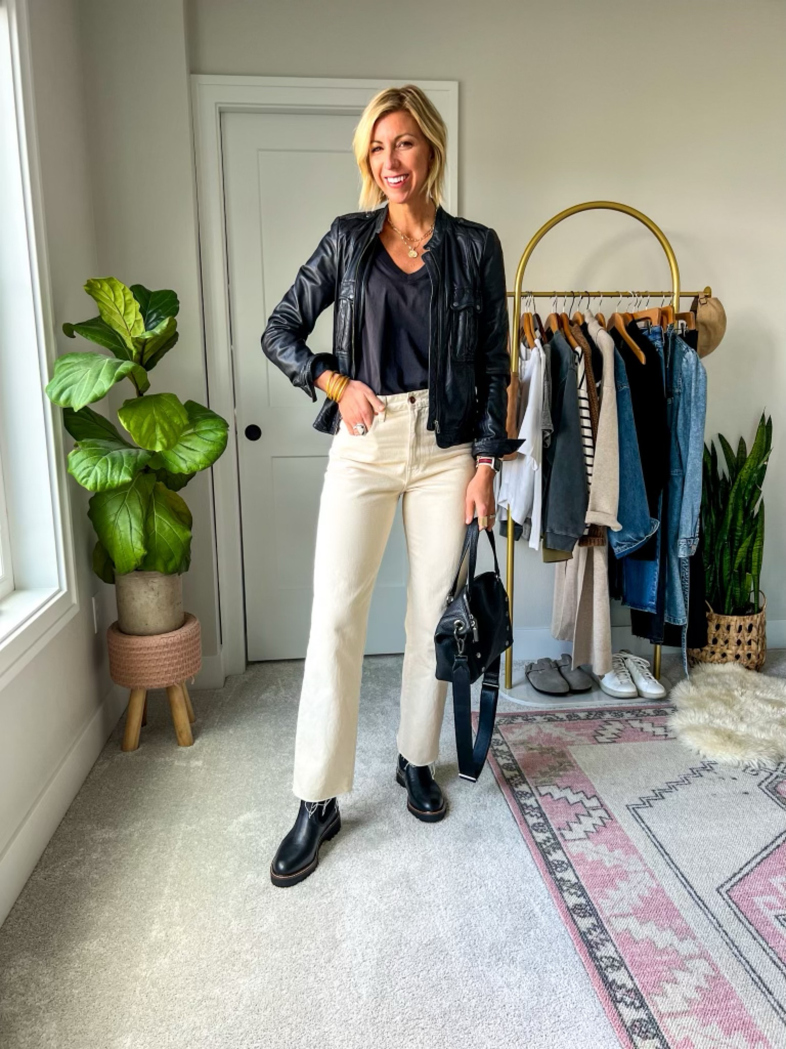 White jeans styled for fall, fall outfit, fall capsule wardrobe, Sarah Kelly Style 

#LTKstyletip #LTKFind #LTKSeasonal