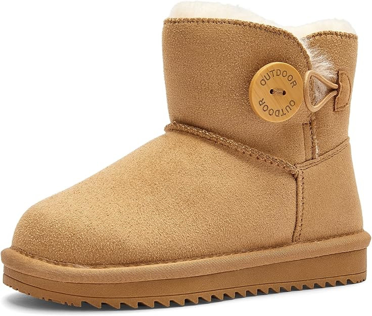 Balabala Water Resistant Girls Snow Boots Winter Boots Warm Kids Snow Boots Boys Snow Boots Faux ... | Amazon (US)