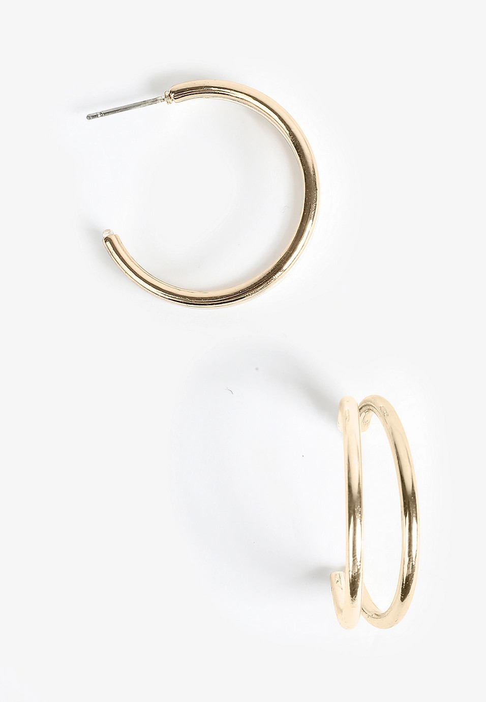 Gold Double Hoop Earrings | Maurices