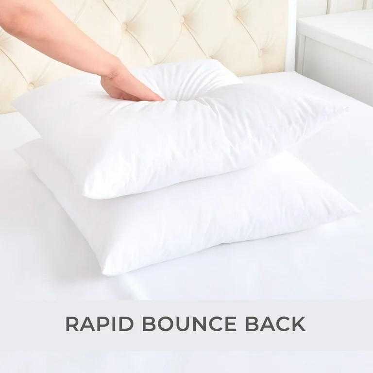 Mellanni Decorative Throw Pillow Inserts, 100% Cotton Cases And Polyester Fiber Stuffer, 18" x 18... | Walmart (US)