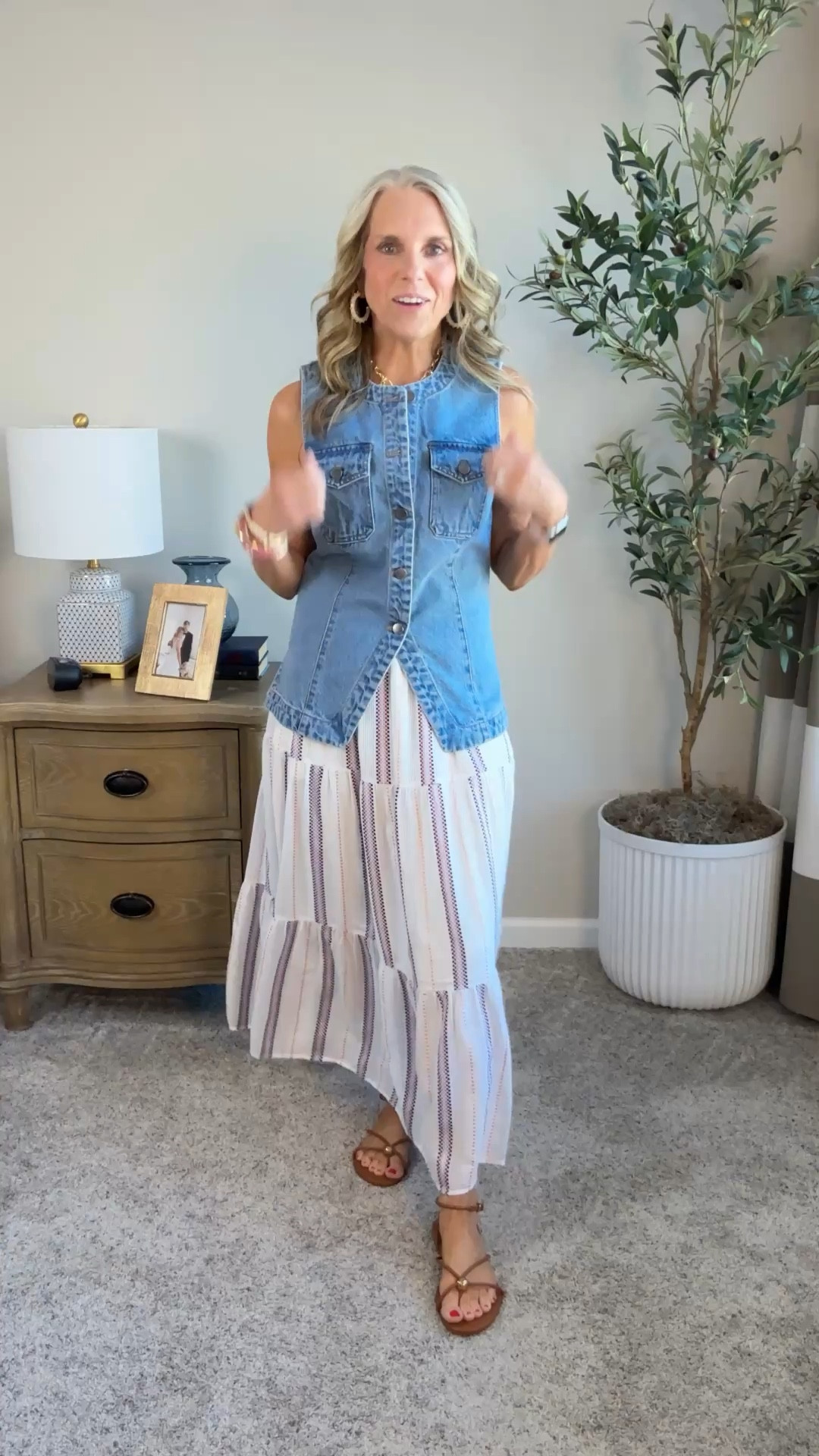 Summer style for work or play. This skirt and the vest are both so versatile. Wearing XS vest and small skirt. @velvetheart 

#LTKOver40 #LTKSeasonal #LTKootd