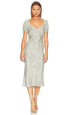 Tularosa Natalie Embroidered Midi Dress in Blue Abyss from Revolve.com | Revolve Clothing (Global)