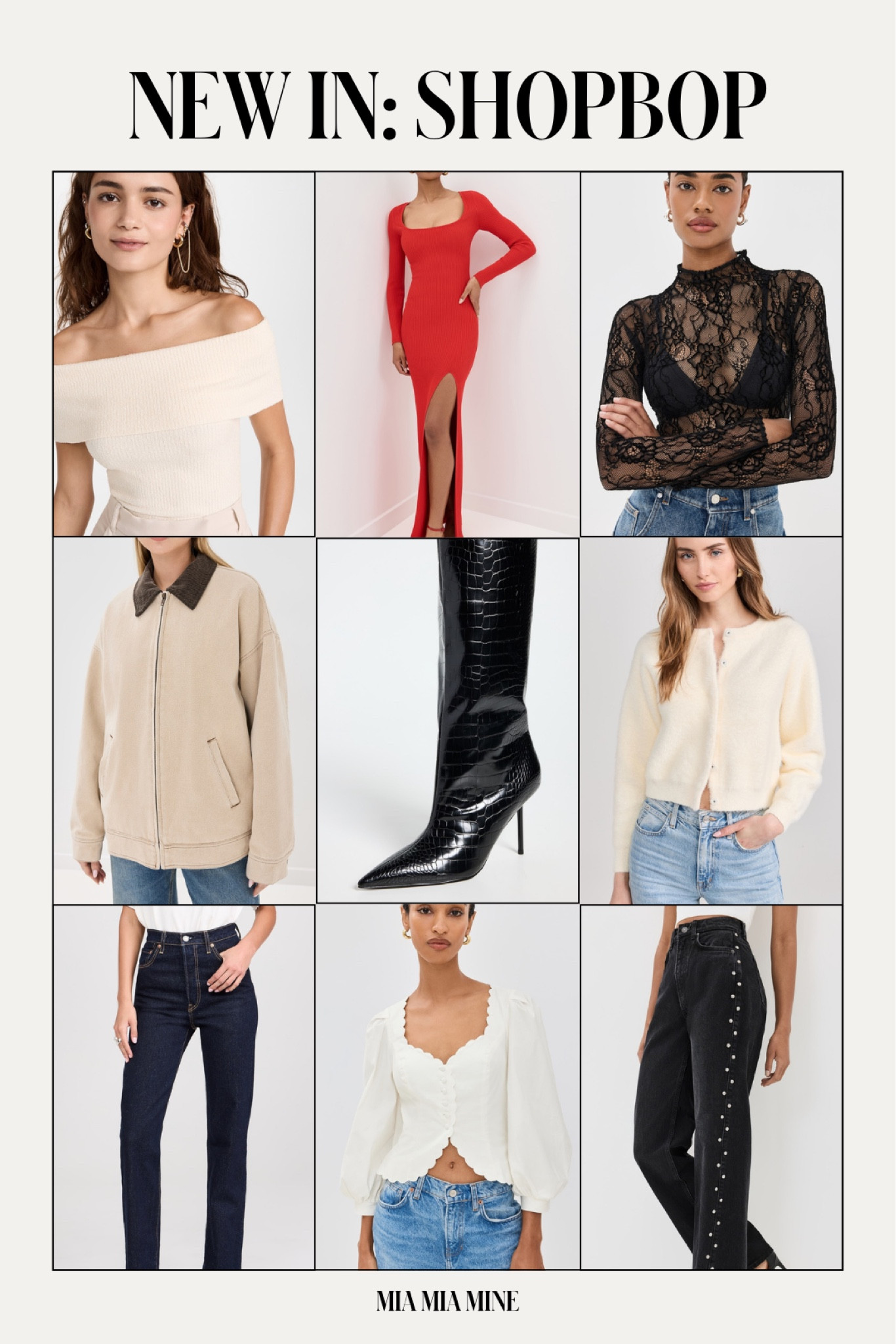 Shopbop new fall arrivals 
Fall outfit ideas
Barn jacket, off the shoulder sweater, knit dresses, cardigans and knee high boots 

#LTKShoeCrush #LTKStyleTip #LTKSeasonal