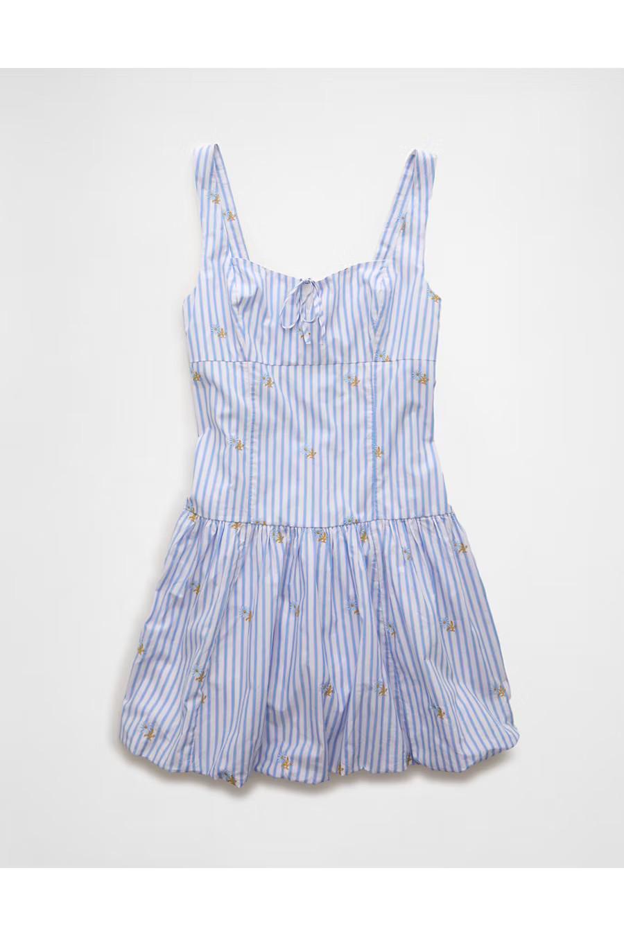 AE x The Summer I Turned Pretty Bubble Dress Women's Blue XXS | American Eagle Outfitters (US & CA)