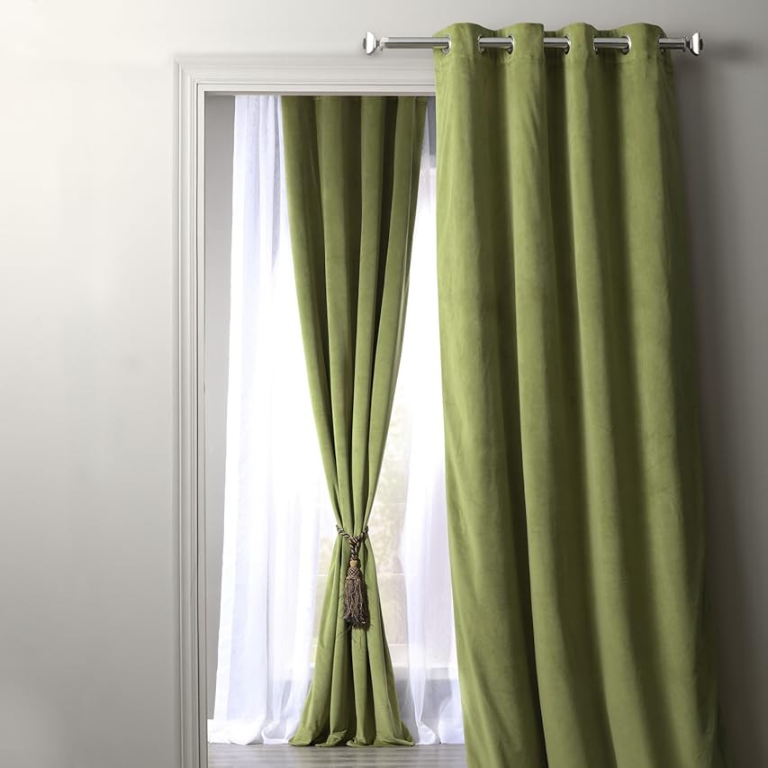 HPD Half Price Drapes VPCH-P Signature Blackout Velvet Curtain (1 Panel), 50 in x 108 in, Distanc... | Amazon (US)