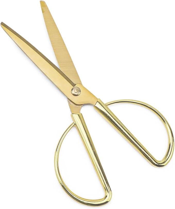 NatSumeBasics 6.5“ Gold Scissors Vintage Craft Tailor Scissors Stainless Steel Professional Fab... | Amazon (US)