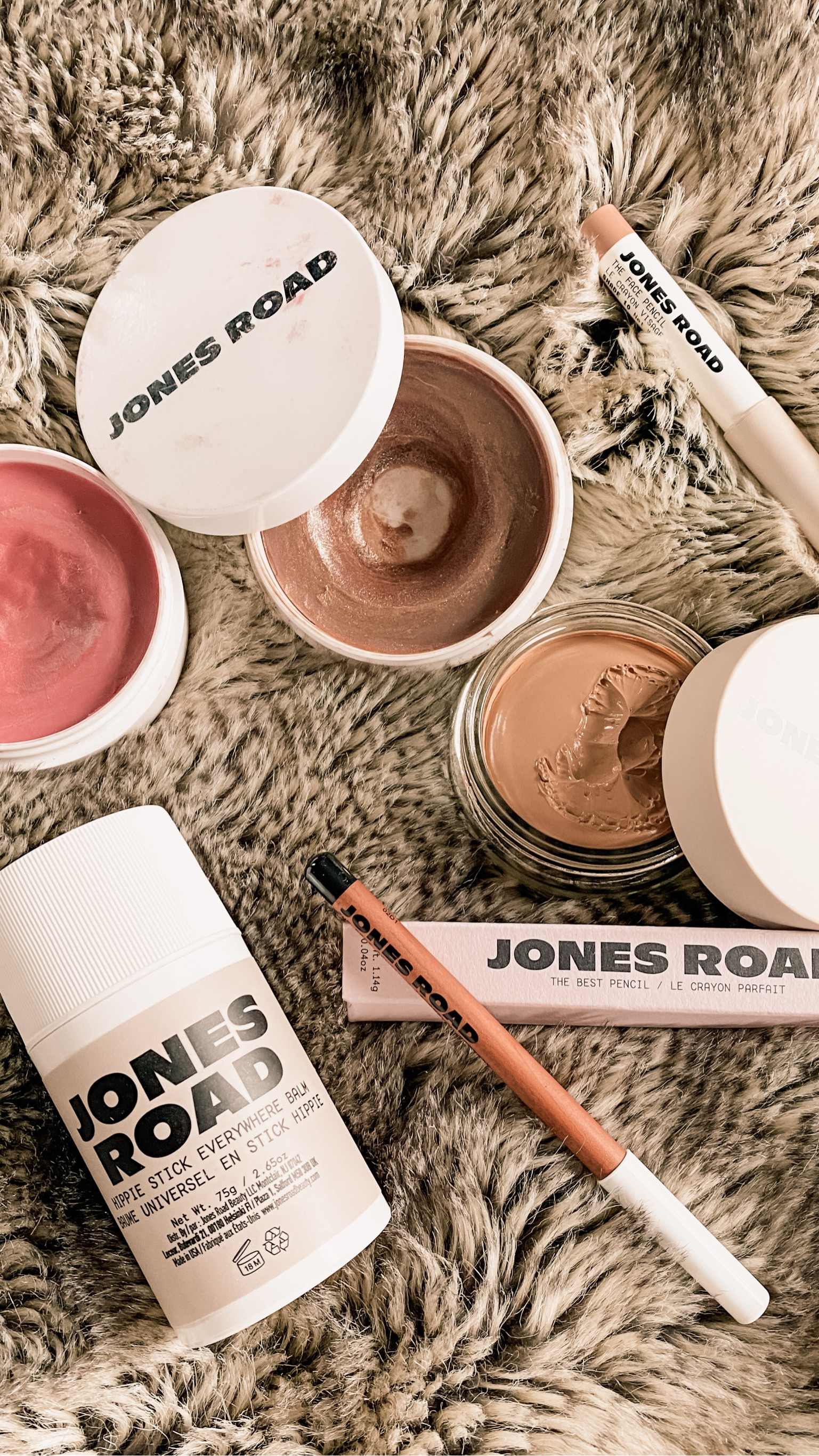 Winter beauty essentials. I love so many of the jones road products. The hippie stick is so moisturizing. I always have it in my bag for when my skin feels dry. I love the eye pencils, face pencils and ALL of the miracle balms. I have them in multiple shades. Oh and the foundation is amazing. Very light, Dewey but nice coverage!  Very nice products. . 

#LTKSeasonal #LTKWorkwear #LTKBeauty