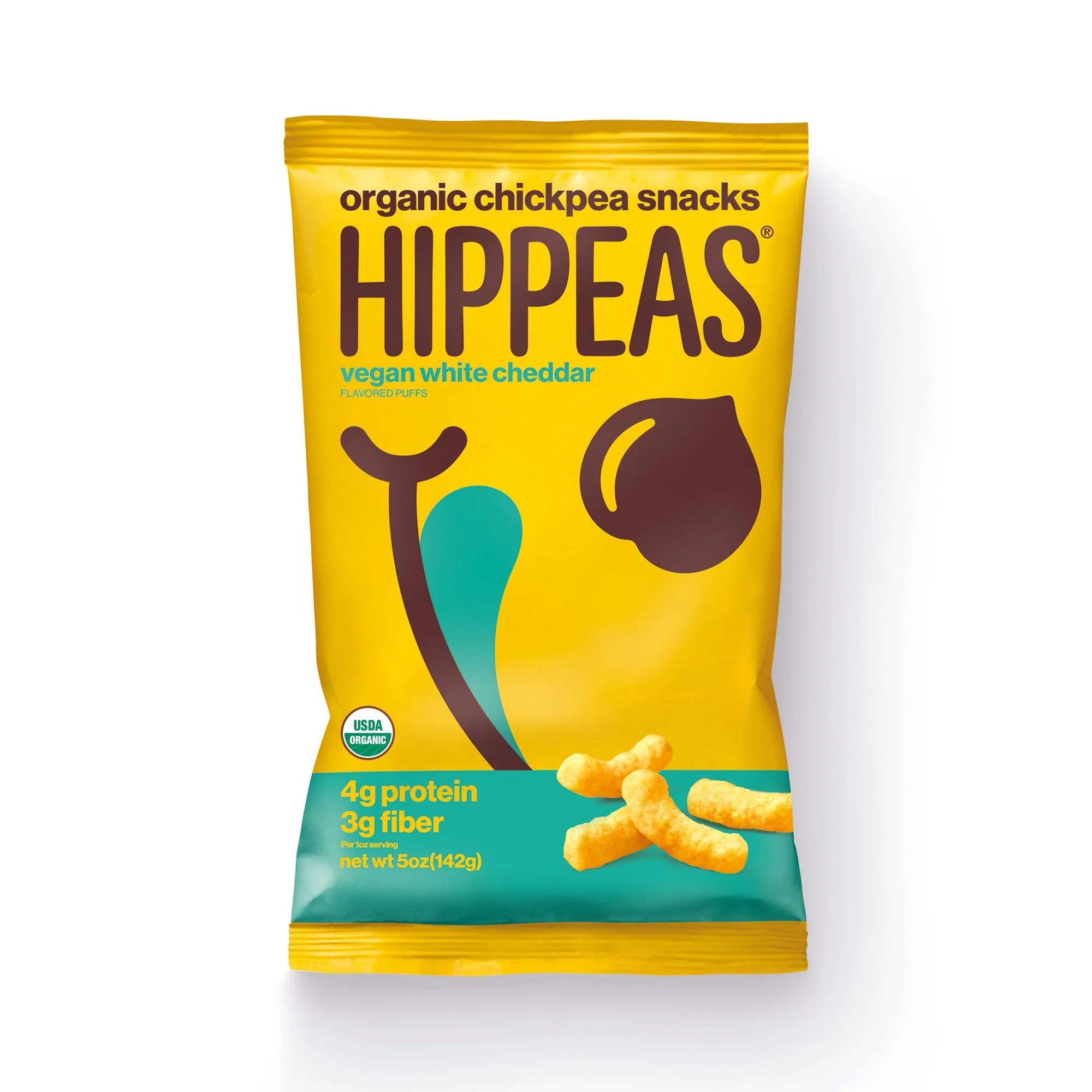 HIPPEAS Organic Vegan White Cheddar Chickpea Puffs, 5 Oz. | Walmart (US)