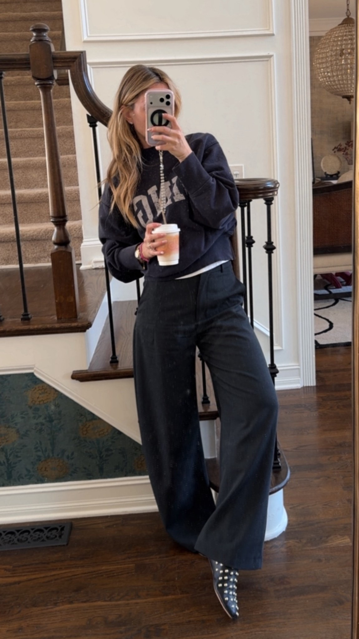 Barrel trousers forever! And a favorite heavy weight sweatshirt. 

#LTKdayinmylife #LTKmomlife #LTKootd