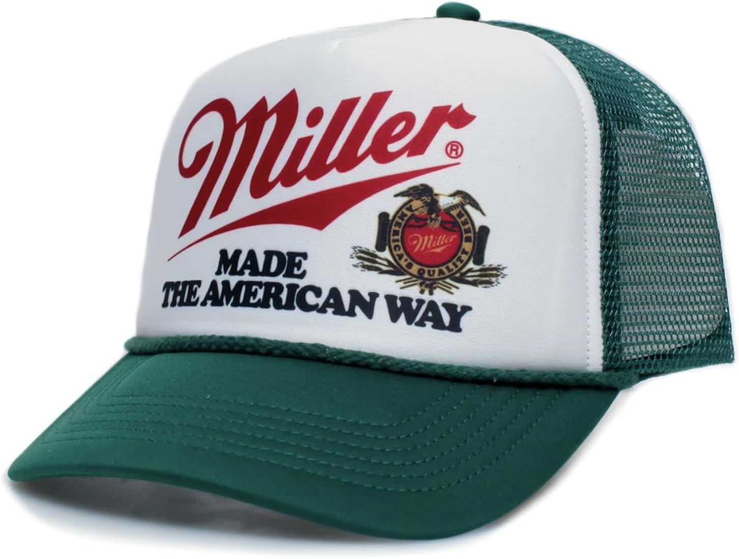 The American Way Trucker Hat - Trendy Vintage Beer Graphic Mesh Back Trucker Cap for Men and Wome... | Amazon (US)