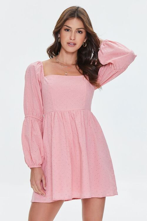 Eyelet Fit & Flare Mini Dress | Forever 21 | Forever 21 (US)
