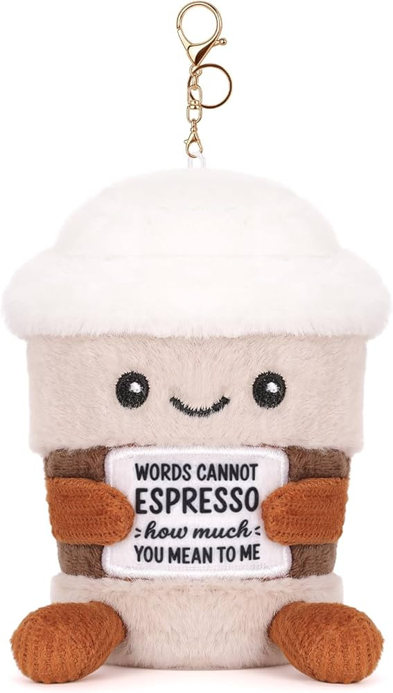 Positive Coffee Plush, 4.3 inches Espresso Cup Stuffed Toy - Drink Plush for Coffee Lovers | Amazon (US)