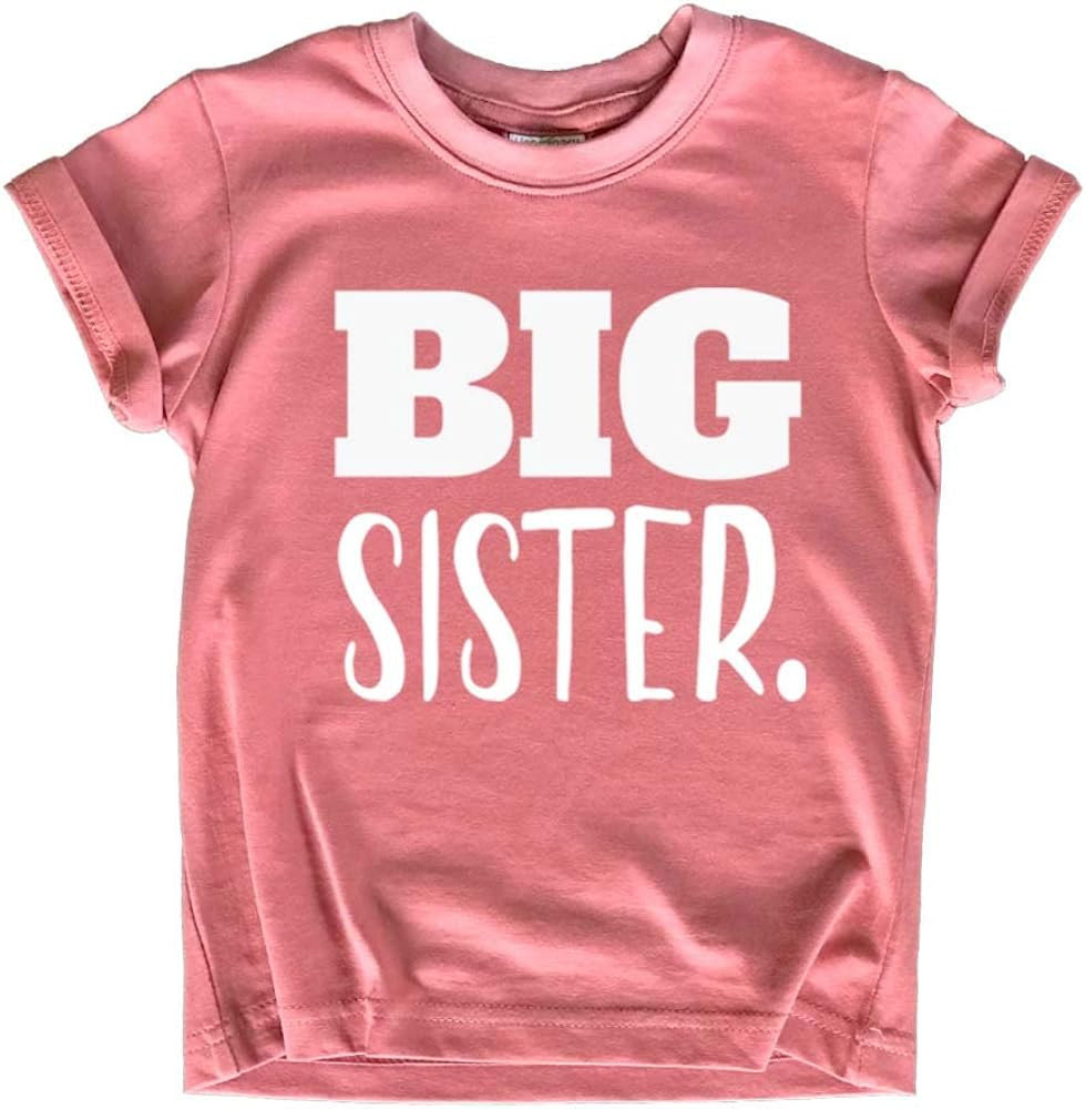 Big Sister Shirt Big Sister Announcement Toddler Shirts Promoted to Girls Outfit | Amazon (US)