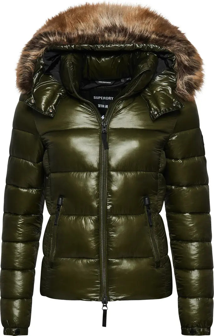 Code Mountain Fuji Puffer Jacket with Faux Fur Trim | Nordstrom