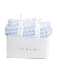 Cotton Seersucker Ruffled Comforter Set | TJ Maxx