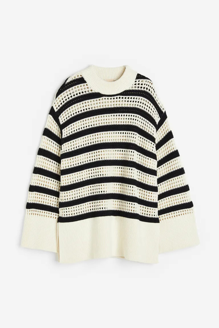 Oversized hole-knit jumper | H&M (UK, MY, IN, SG, PH, TW, HK)