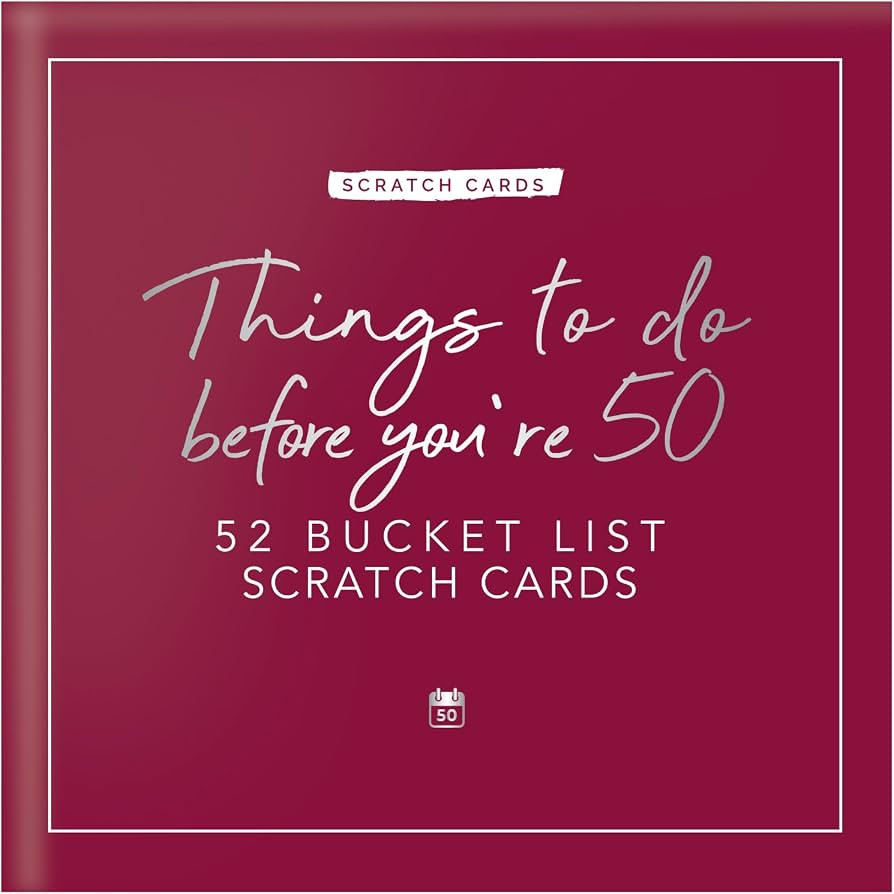 Gift Republic Things to Do Before You're 50 Scratch Cards - Personalised Bucket List Gift for Mil... | Amazon (US)
