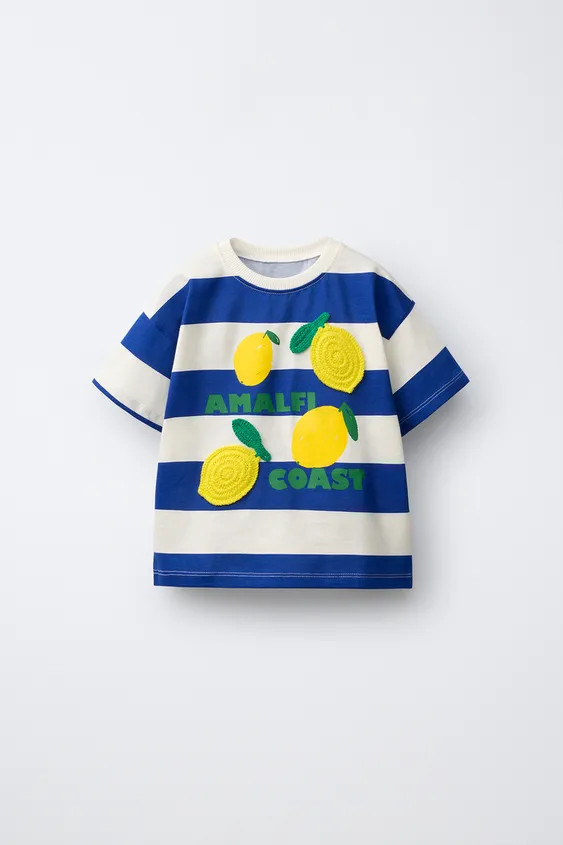 STRIPED FRUIT PATCH T-SHIRT | Zara US