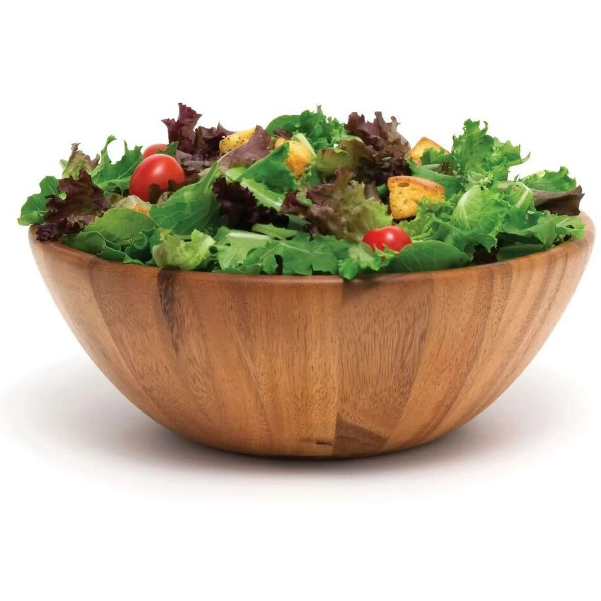 1154 Acacia Round Flair Serving Bowl for Fruits or Salads, Large, 12" Diameter x 4.5" Height, Sin... | Walmart (US)