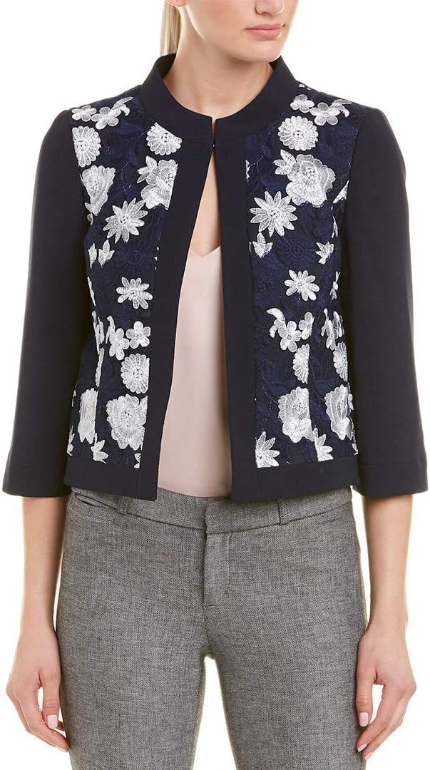 TAHARI ASL Women's Embroidered Open-Front Jacket | Amazon (US)