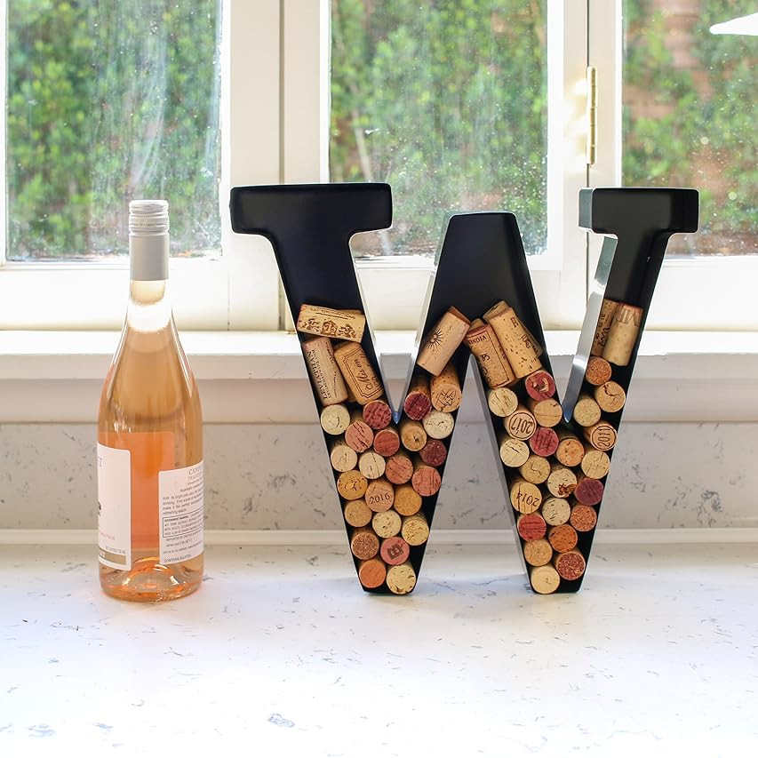 Wine Cork Holder - Metal Monogram Letter (C), Black, Large | Wine Lover Gifts, Housewarming, Engagem | Amazon (US)