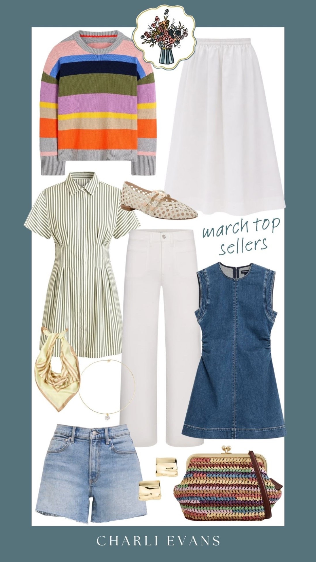 a few of your favorites from March 💫 these pieces can easily carry you through spring! This stripe sweater is a favorite of mine, and the denim mini dress is a wardrobe staple that is seasonless and can be styled up or down! Denim shorts under $100!

#LTKSeasonal