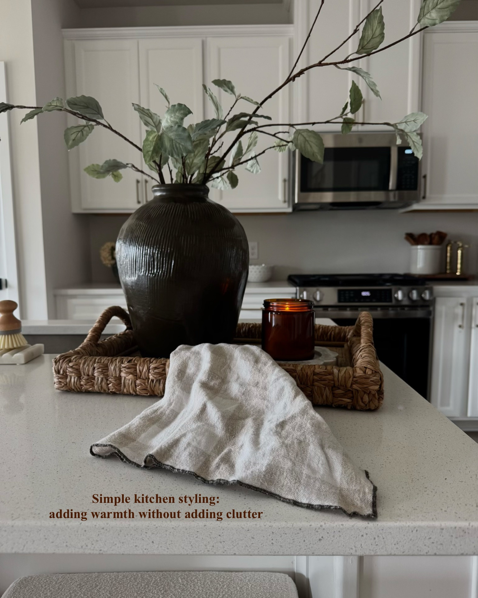 Kitchen decor, kitchen design, kitchen styling, tray, vase, tea towel, Nespresso, coffee maker, syrup dispenser, coffee table books, wood riser, salt and pepper grinders, French crock, Amazon echo, rustic vase, black vase, hydrangea stems, frame

#LTKSaleAlert #LTKHome #LTKSeasonal