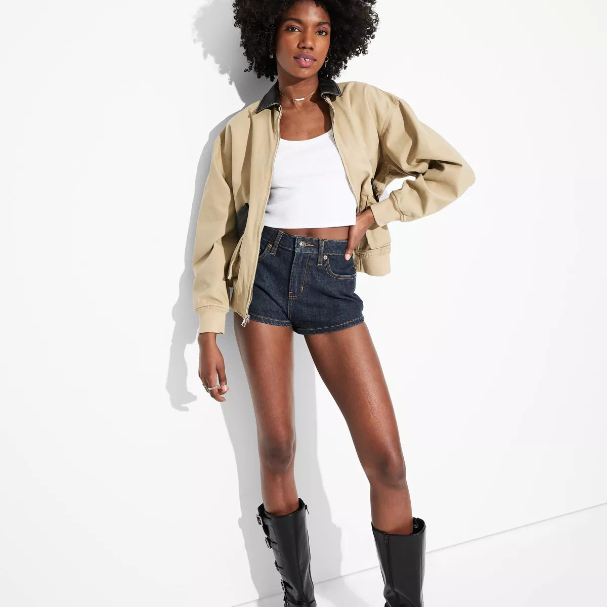 Women's High-Rise Micro Denim Shorts - Wild Fable™ Dark Wash | Target