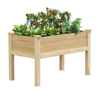 Greenes Fence 48 in. L x 24 in. W x 31 in. H Original Cedar Elevated Garden Bed RCEV2448 - The Ho... | The Home Depot