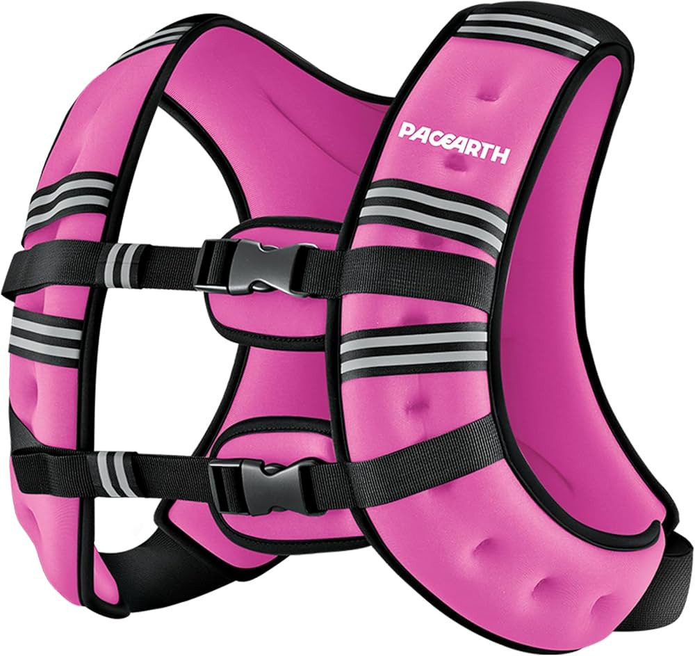 PACEARTH Weighted Vest,6lb/8lb/10lb/12lb/16lb/20lb/25lb/30lb Weight Vest with Reflective Stripe, ... | Amazon (US)