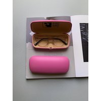 Sunglasses Glasses Case Hard With Button in Pink, Black, Grey, Blue Color For A Gift | Etsy (US)