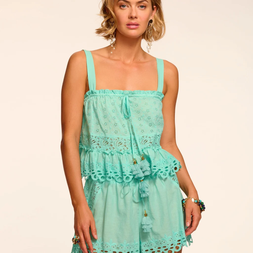 Amina Cotton Eyelet Coverup Top | Ramy Brook