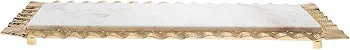 Marble Serving Tray for Appetizers Desserts Hors D'vour Dish Ripple Gold by Godinger | Amazon (US)