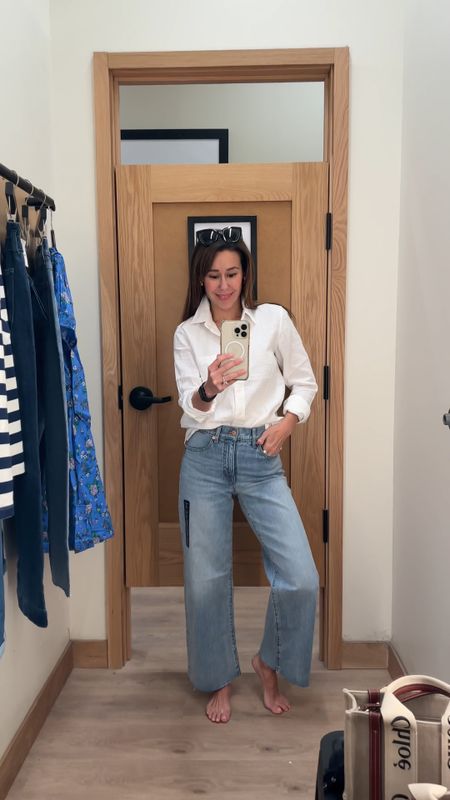 Sale alert at J.Crew Factory! 40% off!! Check out what I tried on and what I purchased. My favorite are the wide med crop jeans for an amazing price. 

#LTKstyletip #LTKsalealert #LTKVideo