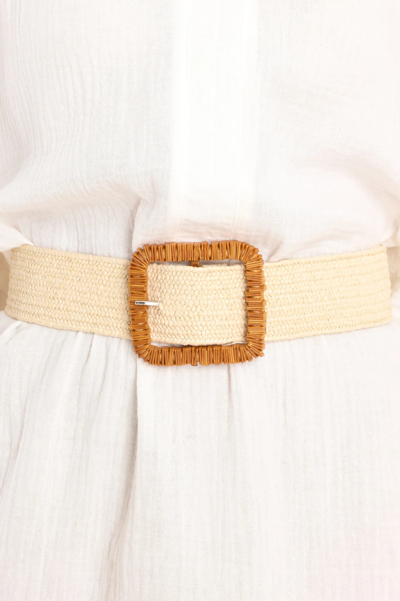 Walks Along The Beach Ivory Belt | Red Dress 