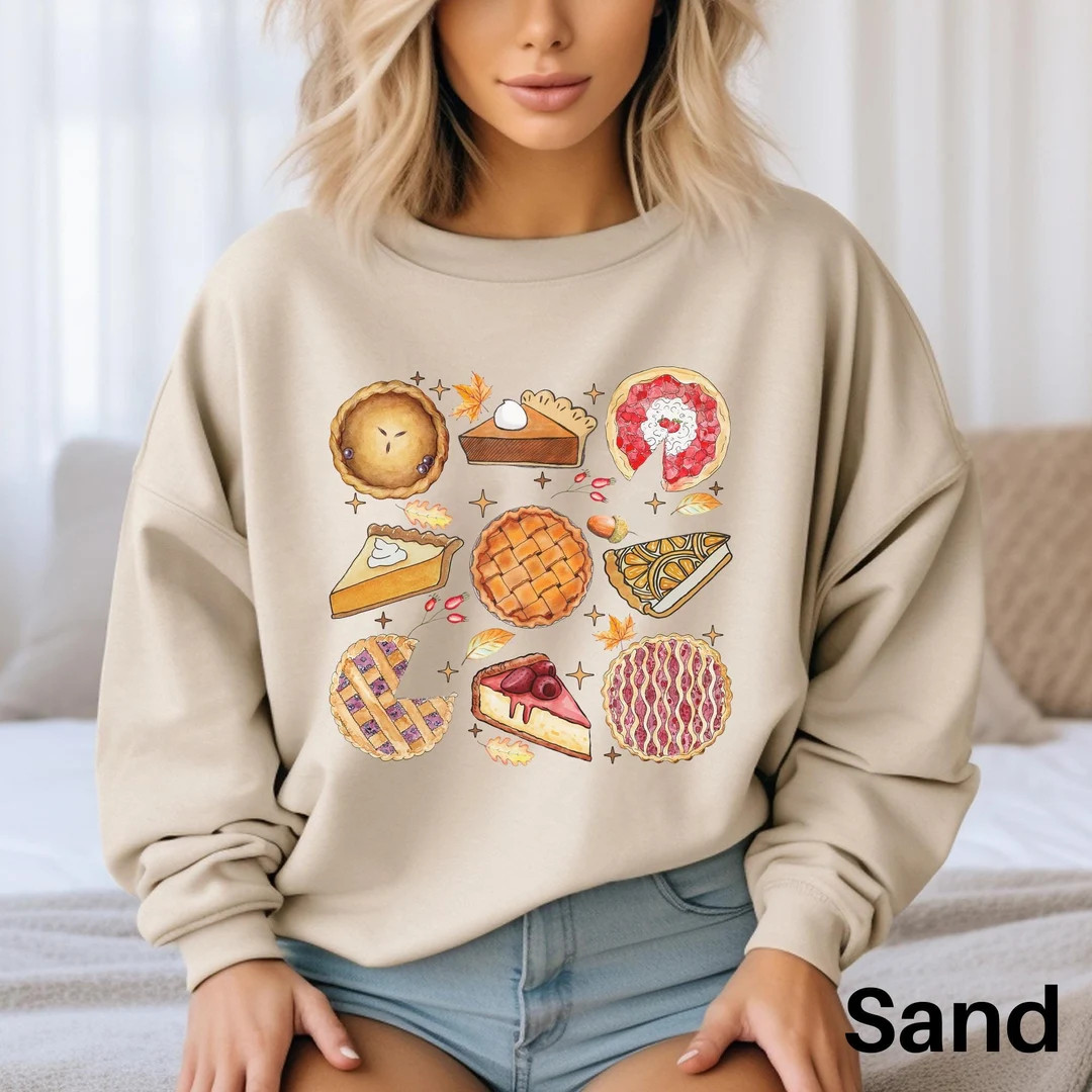 Thanksgiving Pie Sweatshirt, Here for the Pie Sweater, Turkey Day Shirt, Cute Fall Shirt, Pumpkin... | Etsy (US)