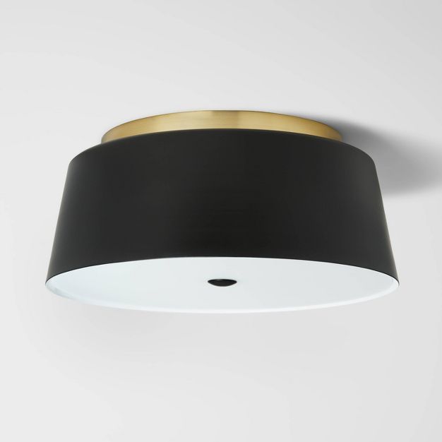 Semi Flushmount Ceiling Light Black/Gold - Pillowfort™ | Target