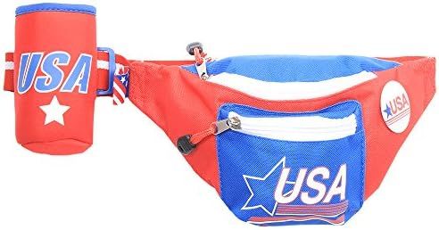 Tipsy Elves LLC Red Patriotic USA Fanny Pack with Drink Holder | Amazon (US)