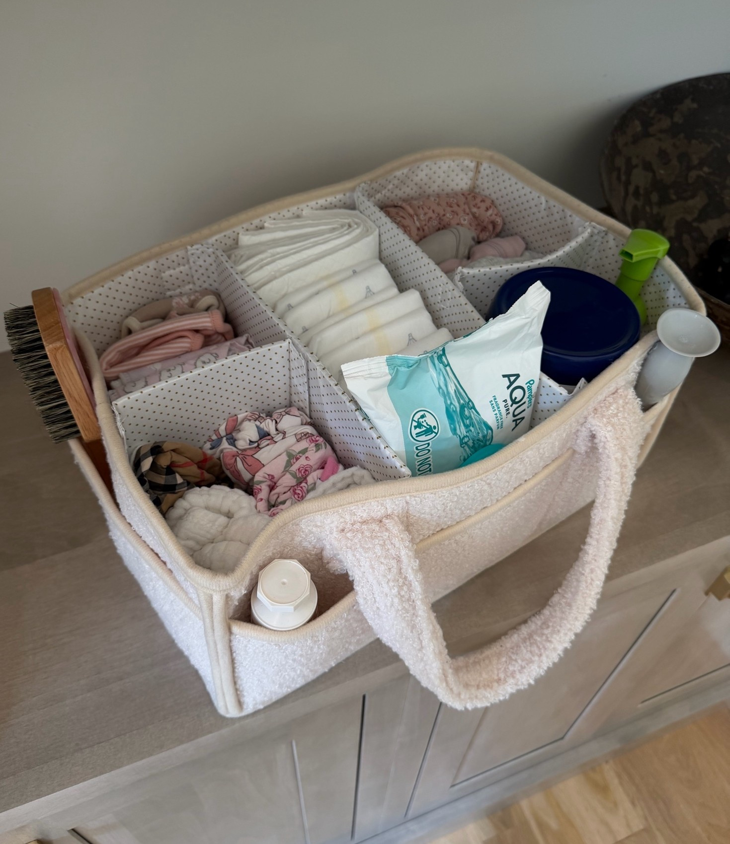 Diaper caddy newborn essentials