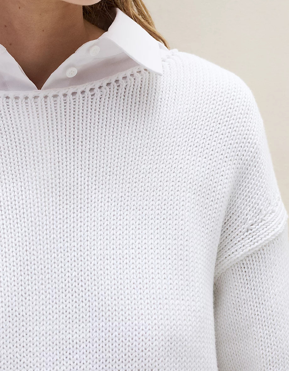 Cotton Slash Neck Jumper | Jumpers & Cardigans | The  White Company | The White Company UK & ROW
