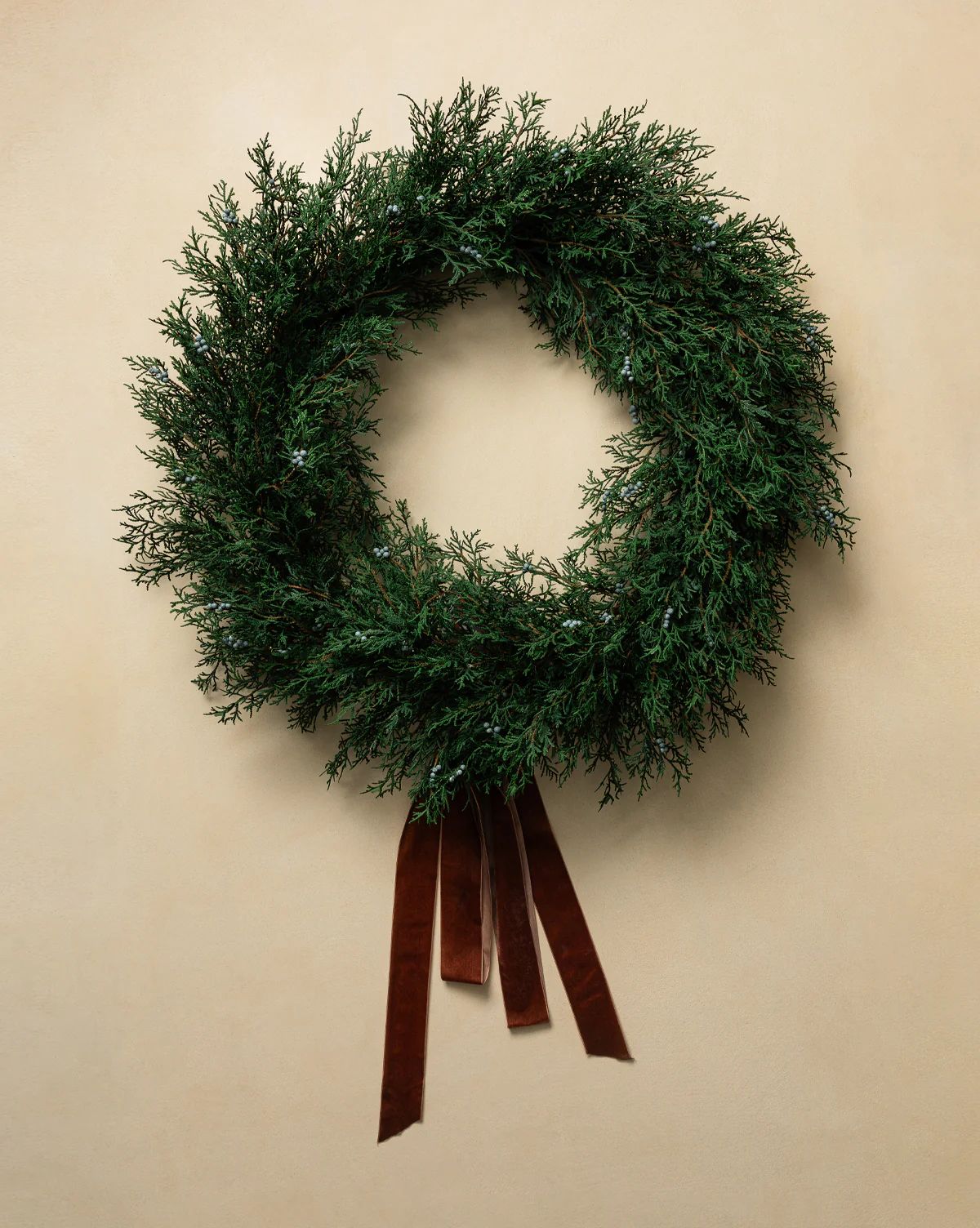 30" Faux Pre-lit Blueberry & Juniper Wreath | McGee & Co. (US)