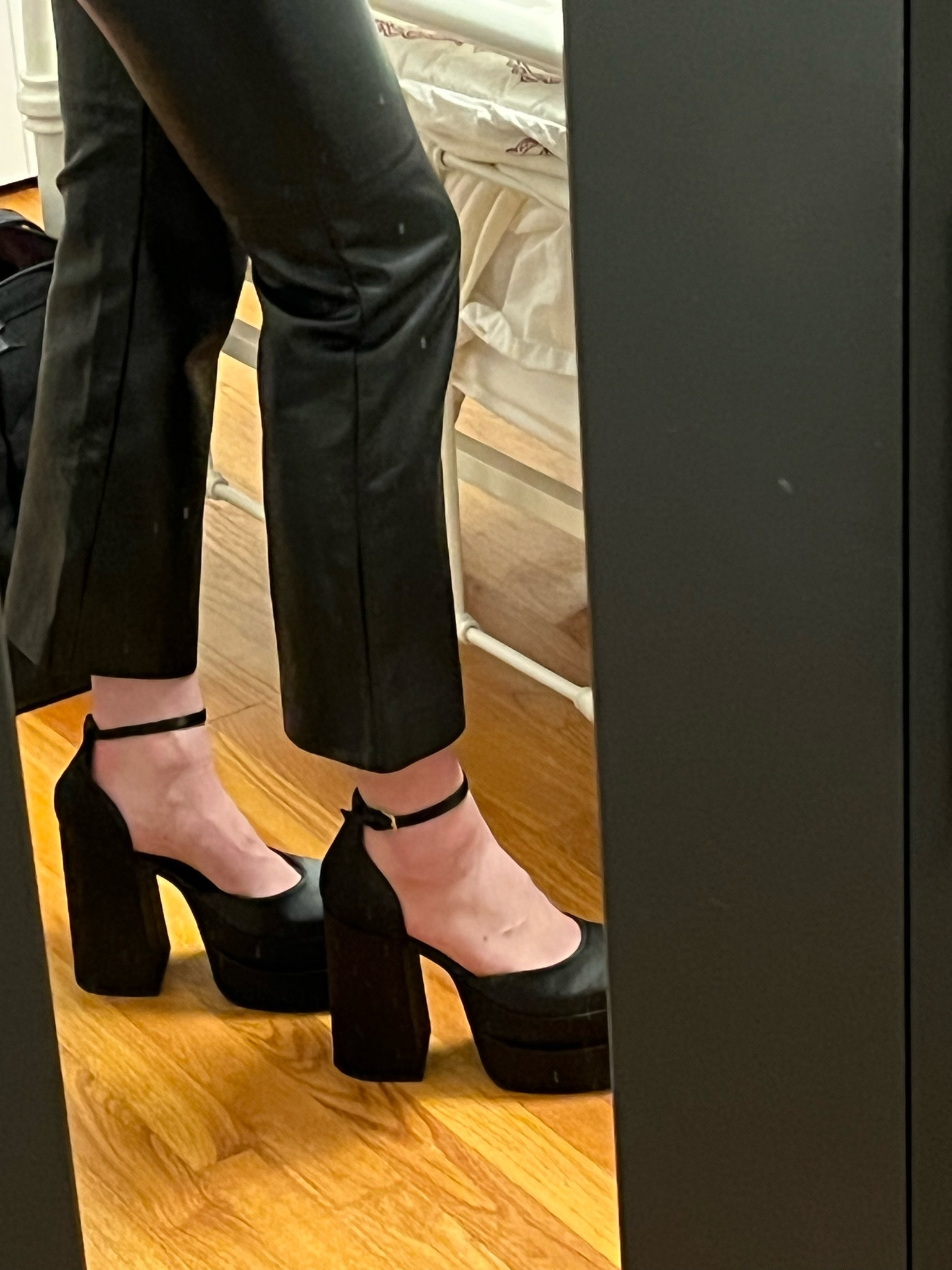 satin platform heels🎀🖤

#LTKstyletip #LTKunder100 #LTKshoecrush