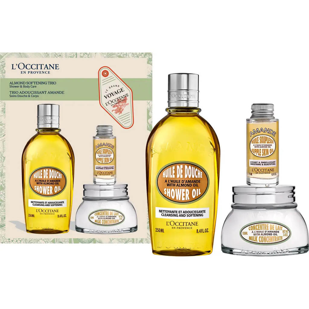 L'Occitane Almond Softening & Moisturizing Holiday Trio (Limited Edition) $74 Value at Nordstrom | Nordstrom
