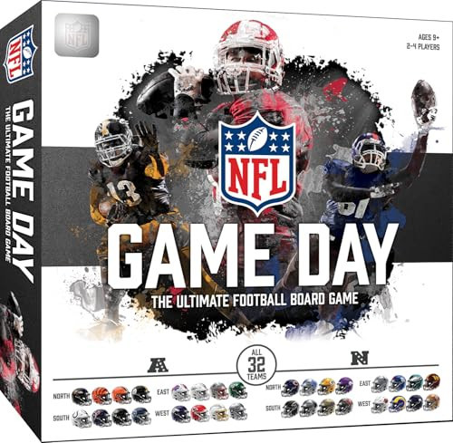 Masterpieces NFL Game Day: The Ultimate Football Board Game – Officially Licensed with All 32 Teams Ages 9+ 2-4 Players Fun for Family Game Night or Parties | Amazon (US)