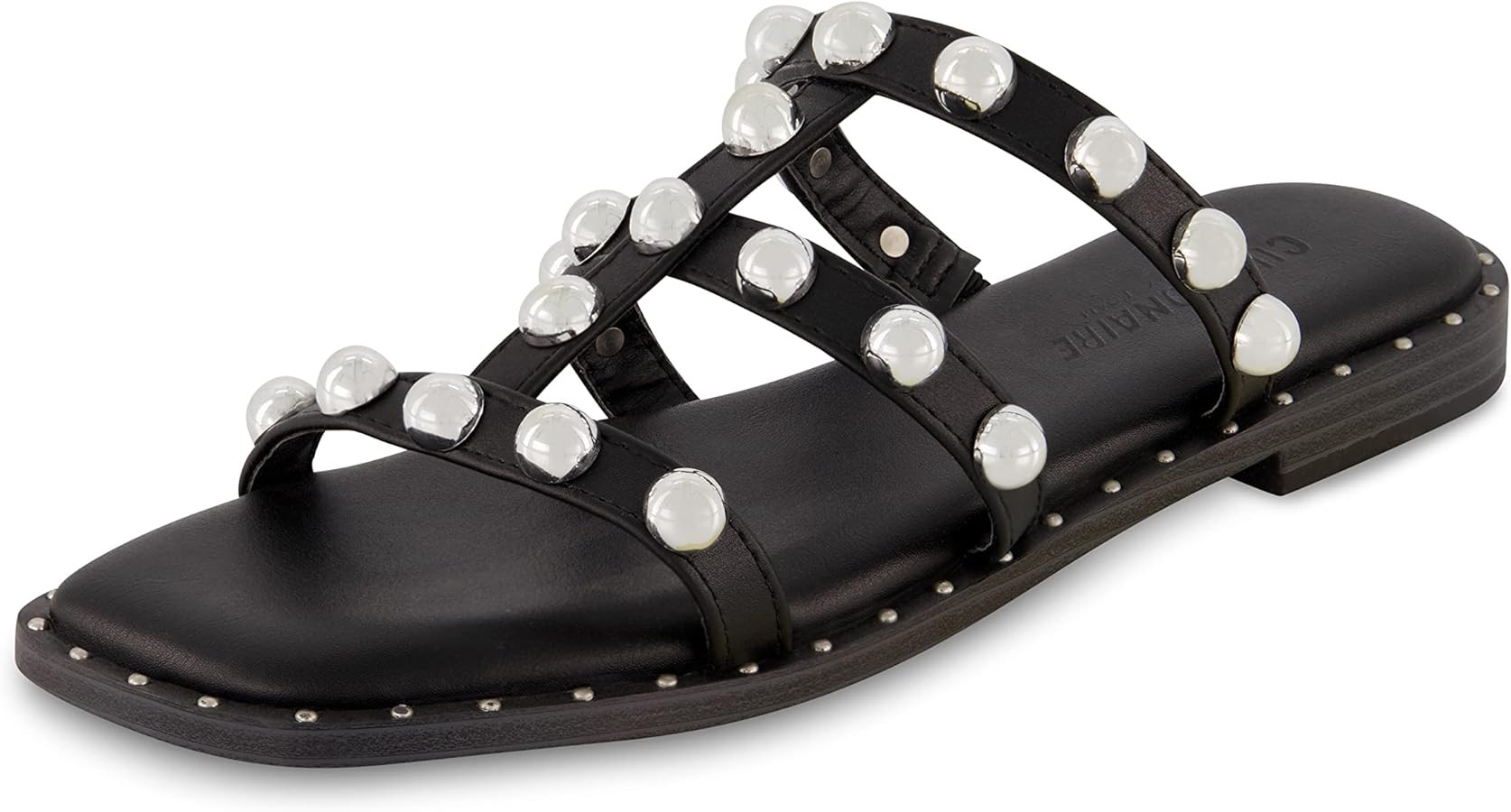 CUSHIONAIRE Women's Ventura stud slide sandal +Memory Foam | Amazon (US)