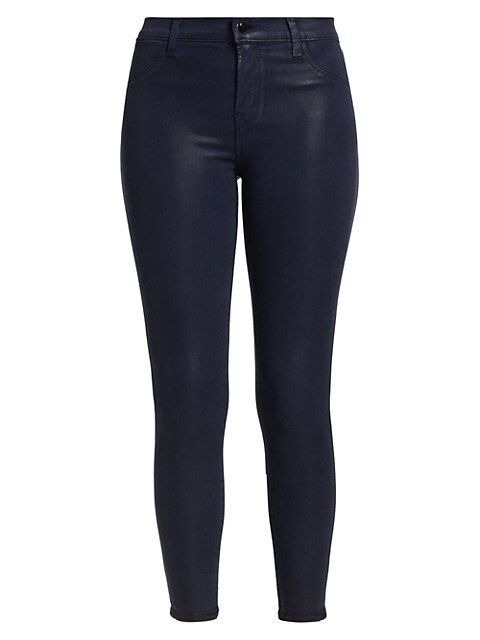 Alana High-Rise Coated Crop Skinny Jeans | Saks Fifth Avenue