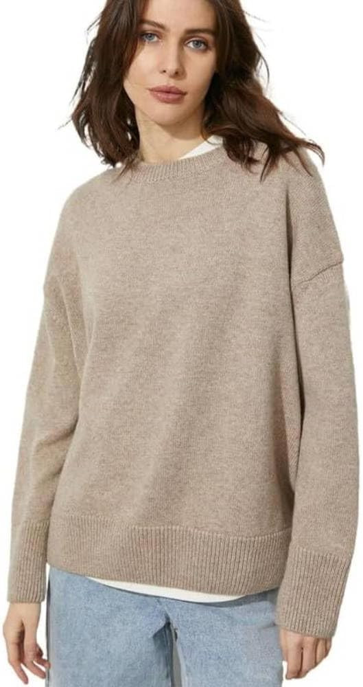Women's Lightweight Soft Petite Crewneck Lightweight Solid Plain Sweaters Fall Winter Pullover Ju... | Amazon (US)