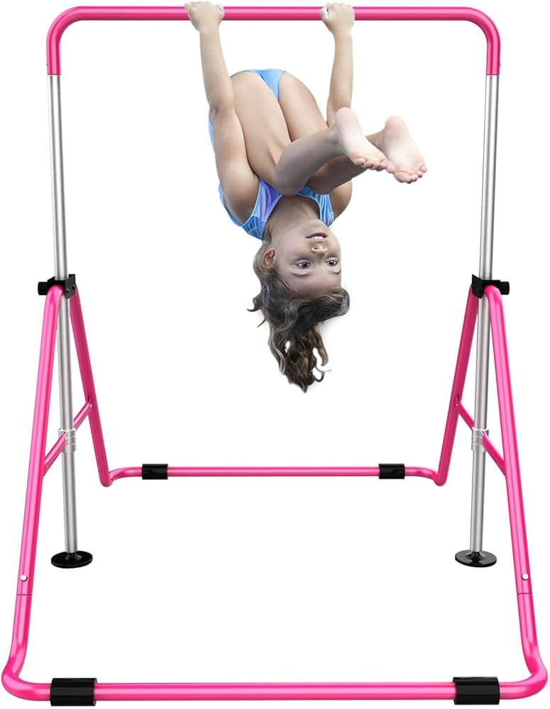 Amazon.com : Tepemccu Expandable Gymnastics Bars,Adjustable Height Gymnastic Horizontal Bars,Juni... | Amazon (US)